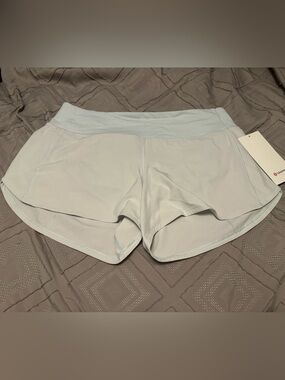 lululemon  SPEED UP MR 4” lined shorts  Light Blue Women's Athletic Shorts